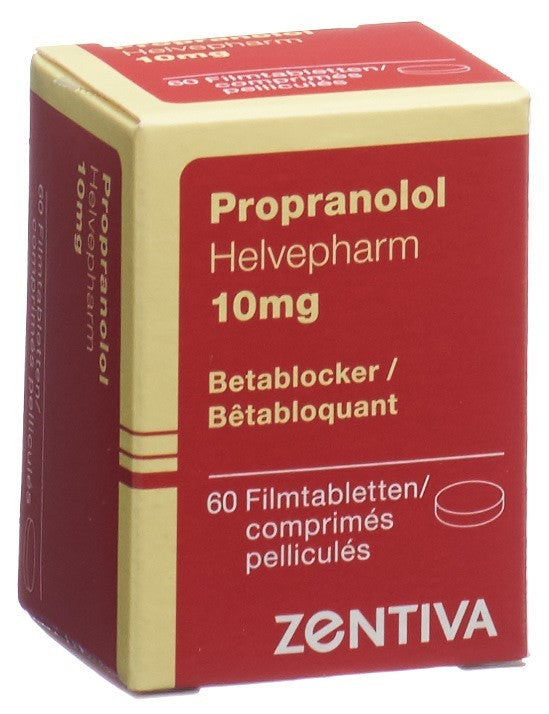 PROPRANOLOL Helvepharm Tabl 10 mg Ds 60 Stk